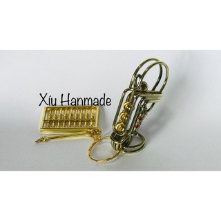 Móc Khóa Thủ Công Đồng 3 Viên Tam Sắc ( mẫu 27)
