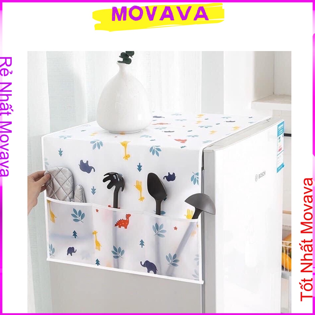 Tấm che tủ lạnh chống thấm chống bụi có túi 2 bên tiện lợi Shop Movava - TCTL1