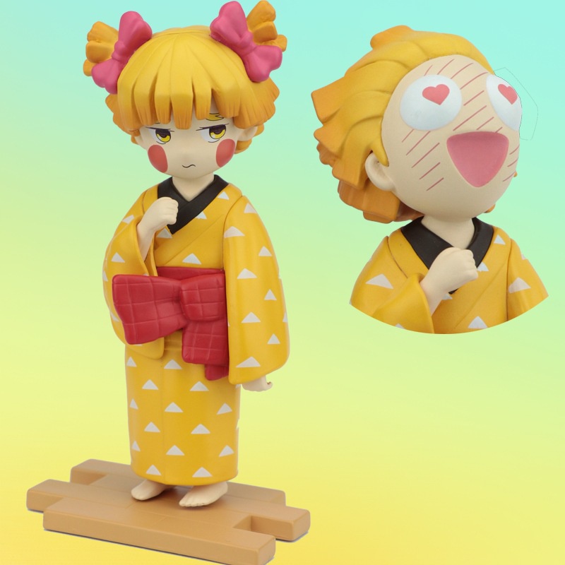 Mô hình nhân vật Kamado Tanjirou / Agatsuma Zenitsu / Hashibira Inosuke trong anime Demon Slayer có thể thay đổi mặt