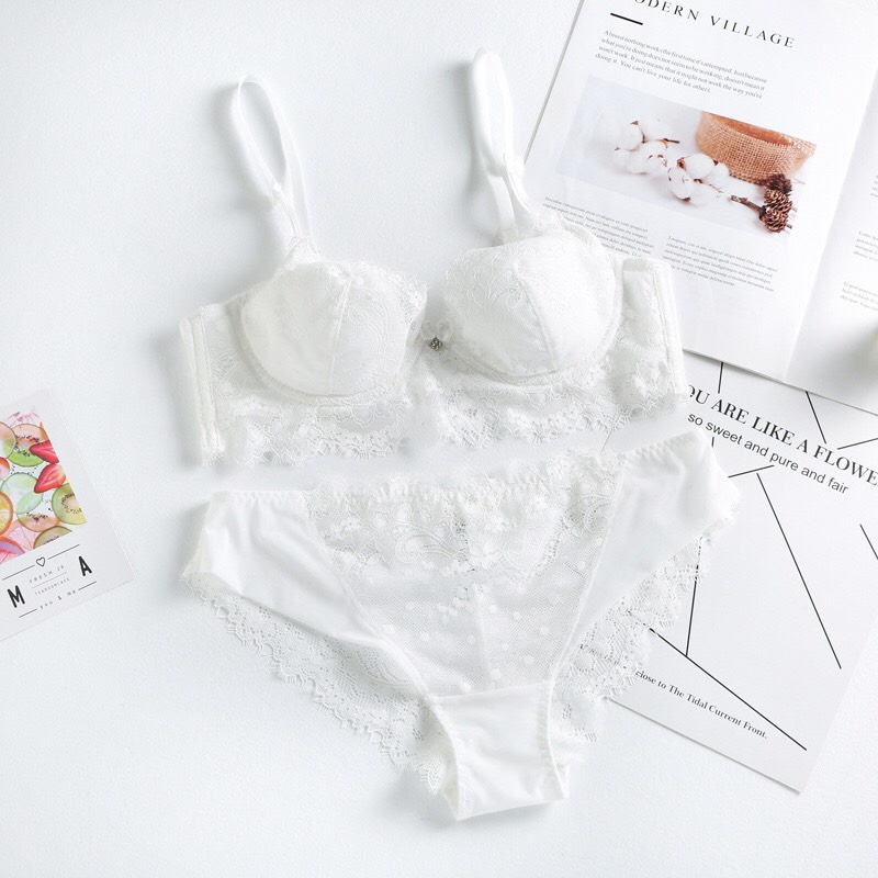 BỘ ĐỒ LÓT REN,SÉT NỘI Y  CAO CẤP MÚT MỎNG CÓ GỌNG SEXY ÔM NGỰC C1245 | BigBuy360 - bigbuy360.vn