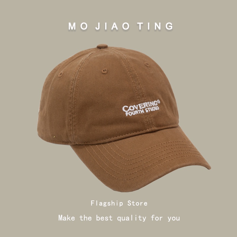 Mũ lưỡi trai thêu chữ màu xanh lá phong cách hàn quốc thời trang dễ phối đồ cho nam và nữ