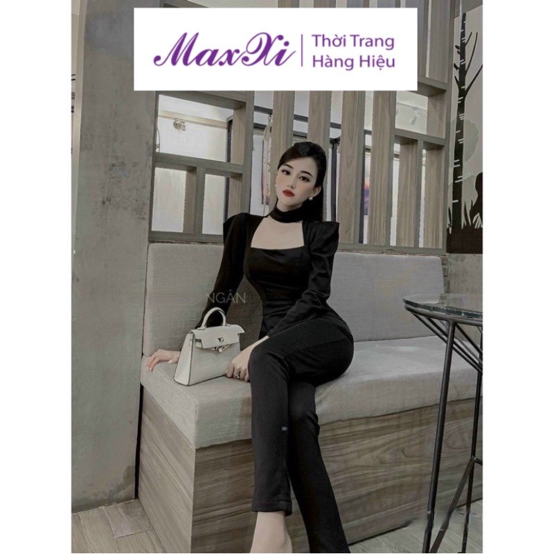 Bộ Jumpsuit Nữ Sang Chảnh 2 Màu Đen Trắng Chất Vải Cao Cấp- Thời Trang Maxxi