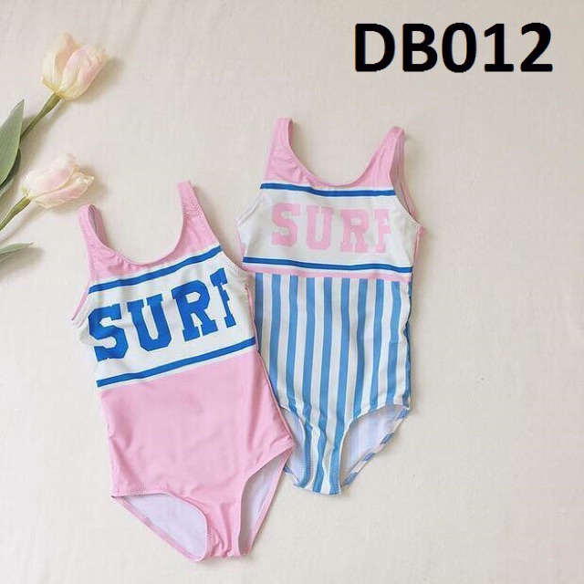 Bikini liền mảnh sọc sanh SURF bé gái