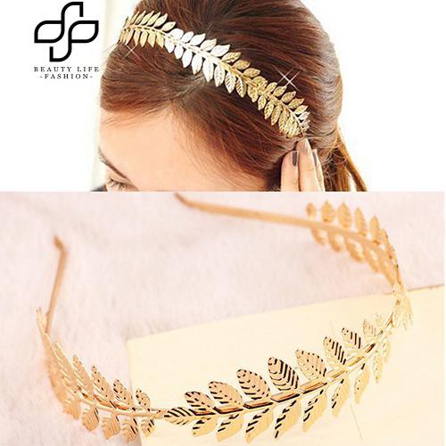 Băng đô cài tóc hình nhành cây bằng kim loại