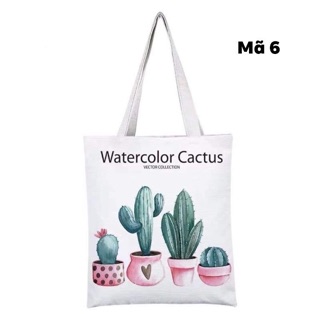 Túi vải tote cây xương rồng (HĐ)