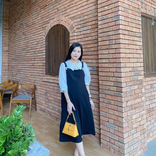 Váy yếm bầu thiết kế đẹp công sở đi làm đẹp lamvi syb02