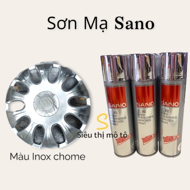 Sơn Xịt SANO Màu  Inox - Chome - 350ml