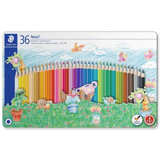 Bộ bút chì mầu cao cấp STAEDTLER (12 - 24 - 36 mầu) đựng trong hộp thiếc 145 SPM36 chính hãng.