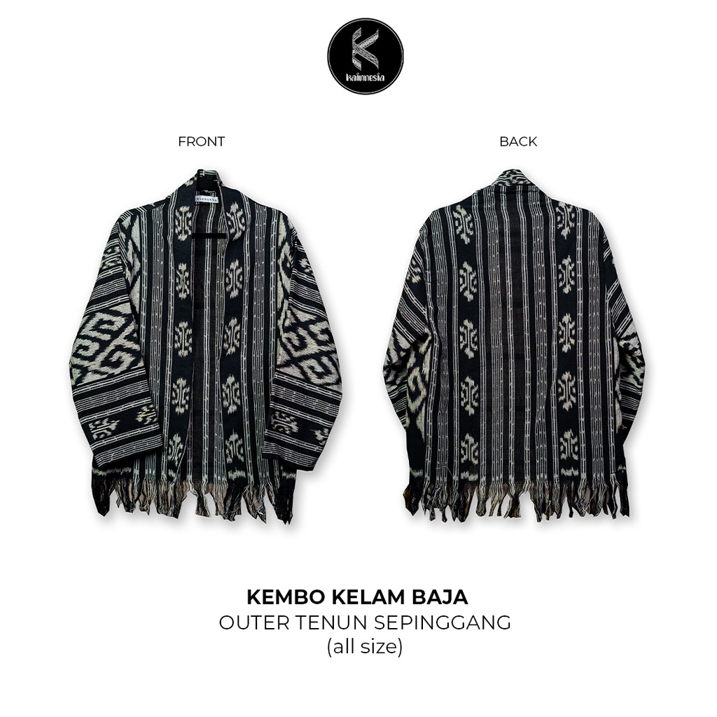Kainnesia Áo Khoác Ngoài Dệt Phong Cách Dân Tộc Kembo Bằng Thép Kelam Cho Nam / Nữ Vừa Vặn Với L