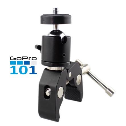 Kẹp Ghi Đông Gopro, action cam bằng Thép kèm đầu xoay 360 - GoPro101 - inoxnamkim