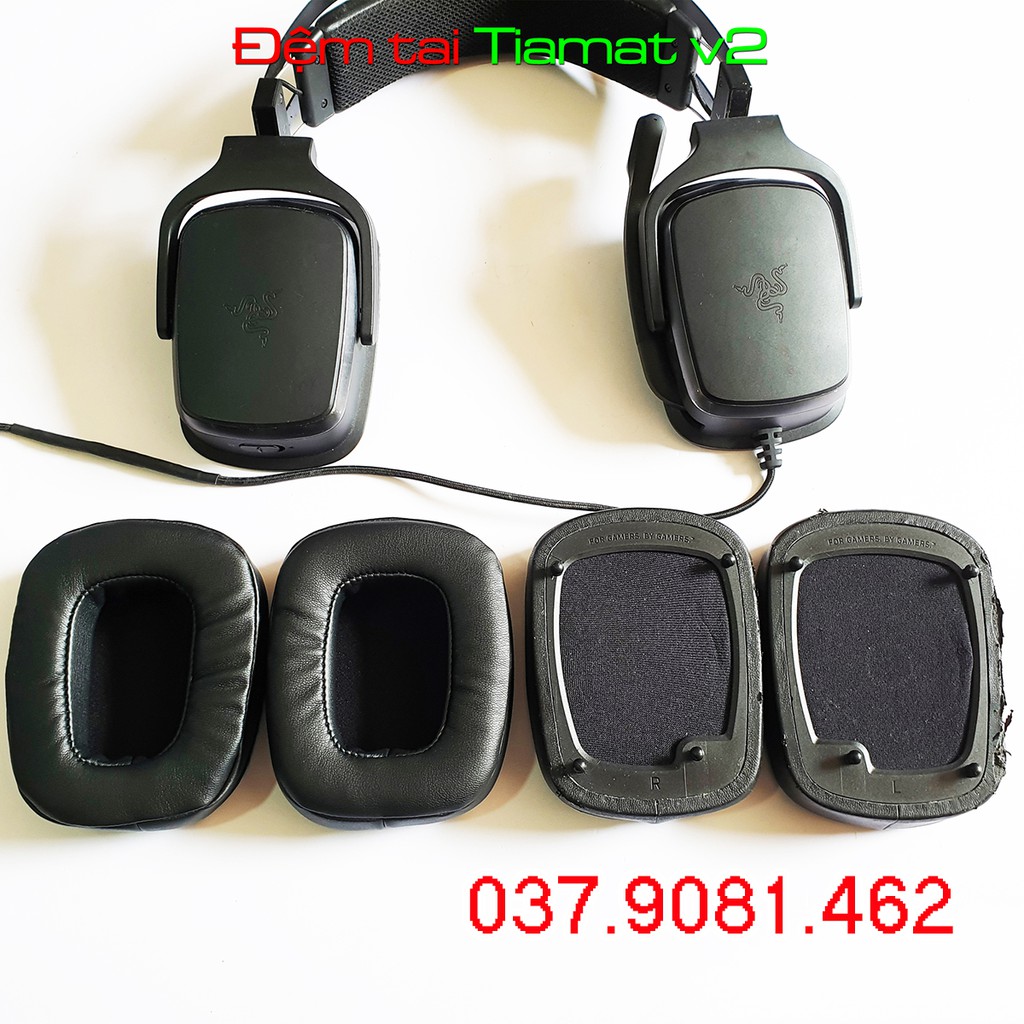 Đệm tai Razer Tiamat V2 có gọng nhựa