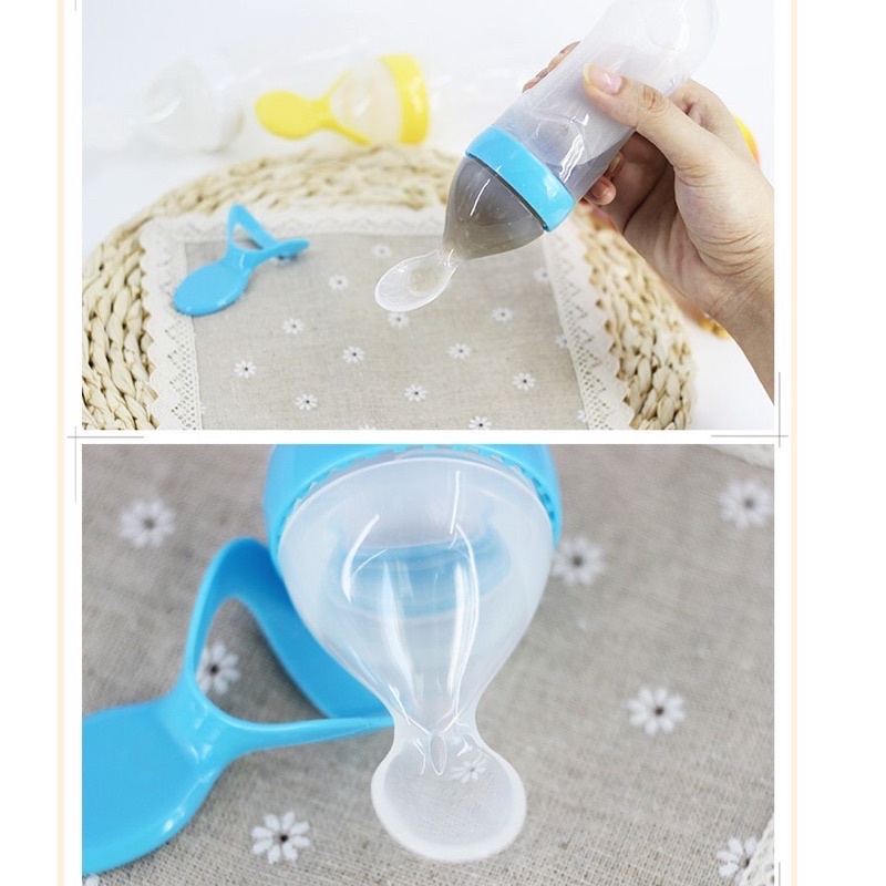 Bình thìa silicon,bình sữa thìa ăn dặm cho bé