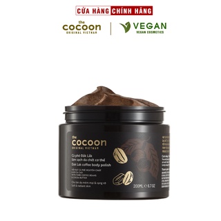 [Bạn mới nhập COSHBM -50% đơn 0Đ] Cà phê Đắk lắk làm sạch da chết COCOON 200ml (Dak lak coffee body polish)