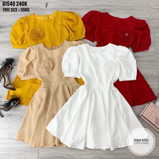 Đầm xòe cài hoa Today Style sang chảnh D1540