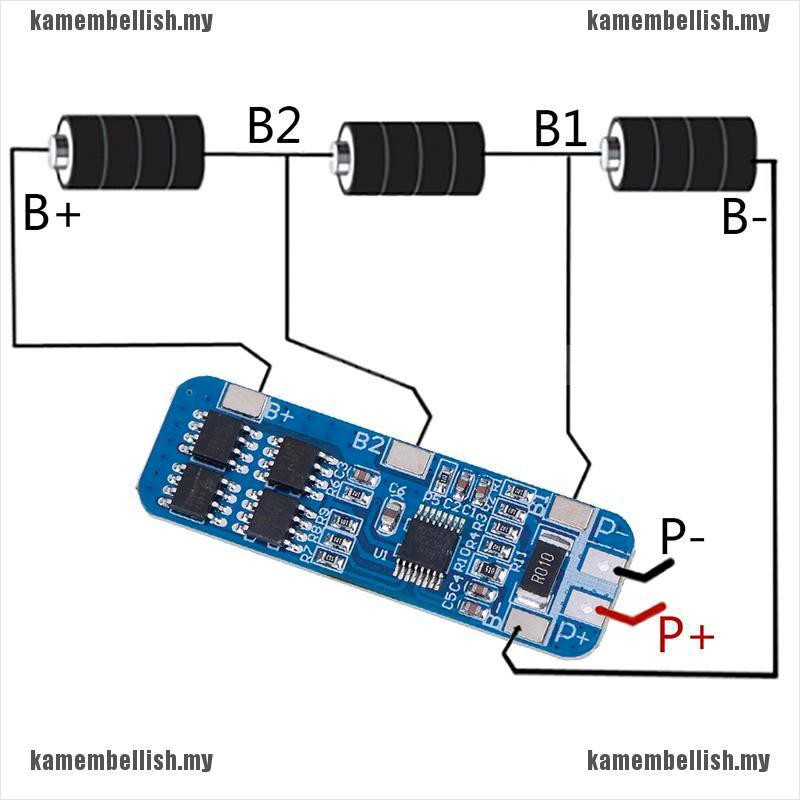 Bảng Mạch Bảo Vệ Pin Lithium 3s 10a 12v Bms Li-Ion