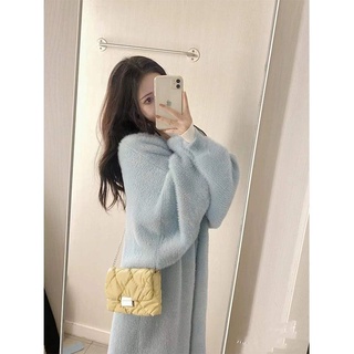 Áo Khoác len lông thỏ dáng dài (kèm ảnh thật)