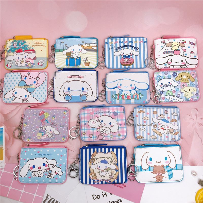Túi đựng tiền Zipper Cute Cinnamoroll Coin Purse Cartoon Baby Cinnamoroll Giữ thẻ ID Hộp tiền nhỏ Sanrio Ví học sinh Quà tặng Văn phòng phẩm