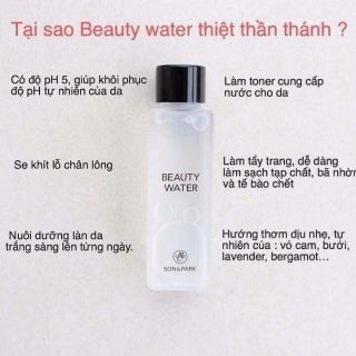 NƯỚC THẦN BEAUTY WATER : TẨY TRANG + TONER + SKIN CARE + PEELING ( tẩy da chết)