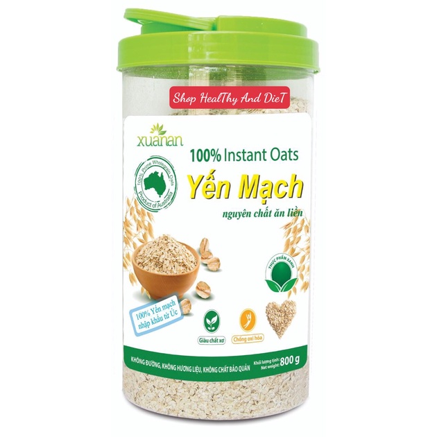 Yến Mạch Xuân An Nguyên Chất Ăn Liền Hộp 800gr - Tặng 1 Gói Y.Mạch