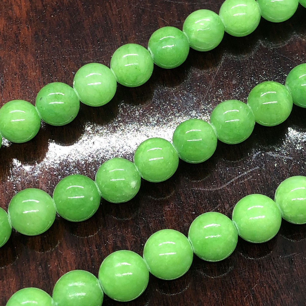 Hạt Đá Ngọc Bích Tròn 4-12mm Tự Làm Trang Sức