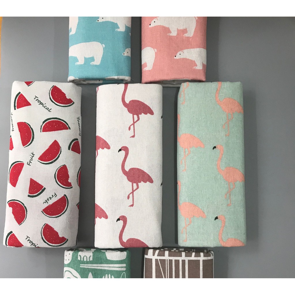 Vải linen họa tiết Dưa hấu V-F10