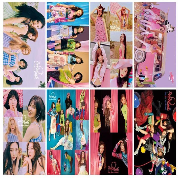 [Mã LIFEBOOK2 giảm 10% đơn 0Đ] Poster Red Velvet 8 tấm A3 tranh treo album ảnh in hình anime chibi đẹp