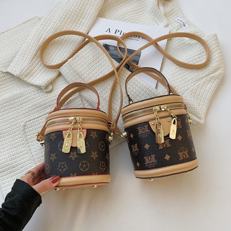 Túi xách nữ mini, túi đeo chéo túi hộp , túi tròn trống