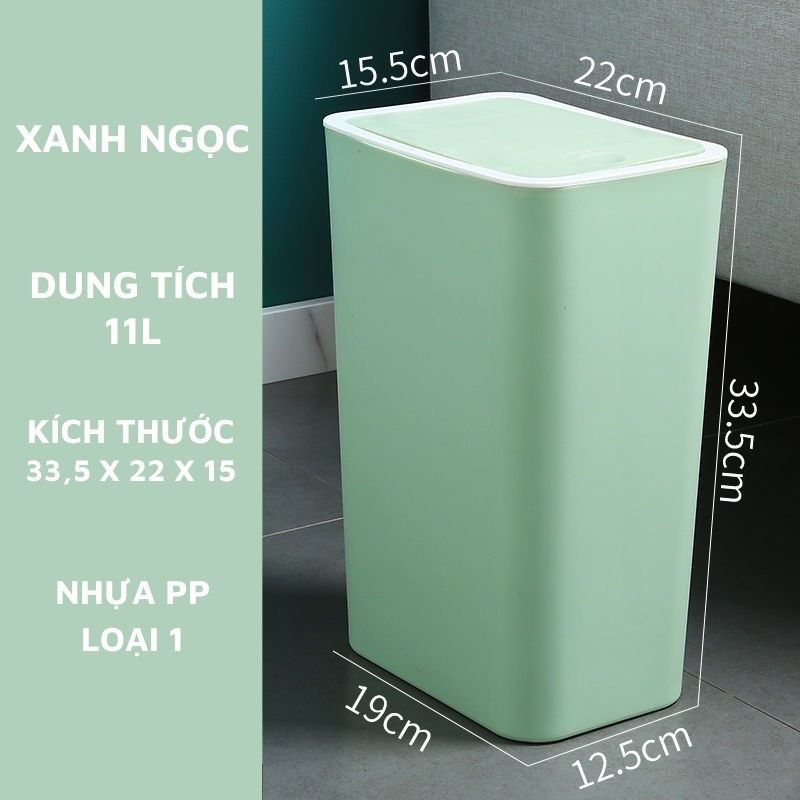 Thùng rác tiện ích phòng bếp gia đình, văn phòng làm việc,màu sắc đa dạng, thiết kế sang trọng, nắp bật tiện dụng