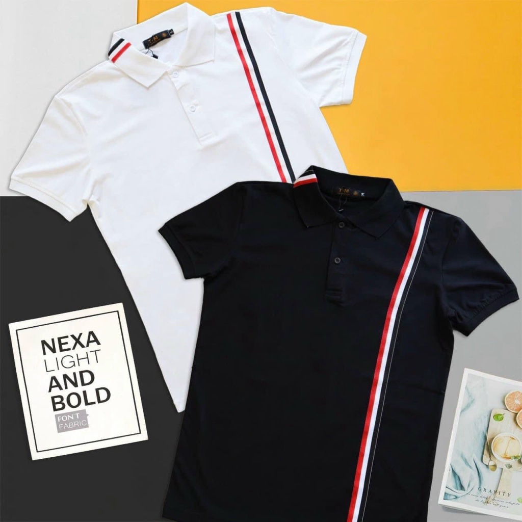 [FREE SHIP] ÁO THUN POLO CỔ SƠ MI PHỐI SỌC CỰC HOT CHO NAM