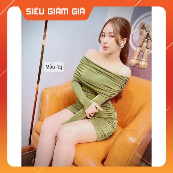 Váy body nhũ trễ vai