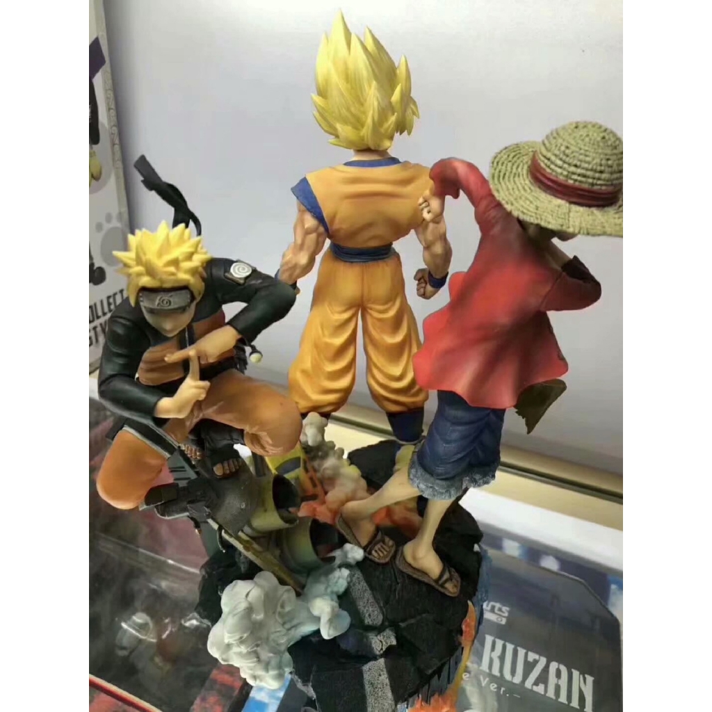 Mô hình Figure Dragon Ball Naruto One piece Jump Force Bộ ba Songoku Naruto Luffy Cực đẹp - Kunder Sỉ Lẻ