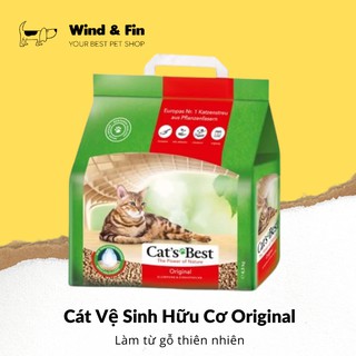 Cát vệ sinh hữu cơ cho mèo cat's best original làm từ vụn gỗ 4.3kg