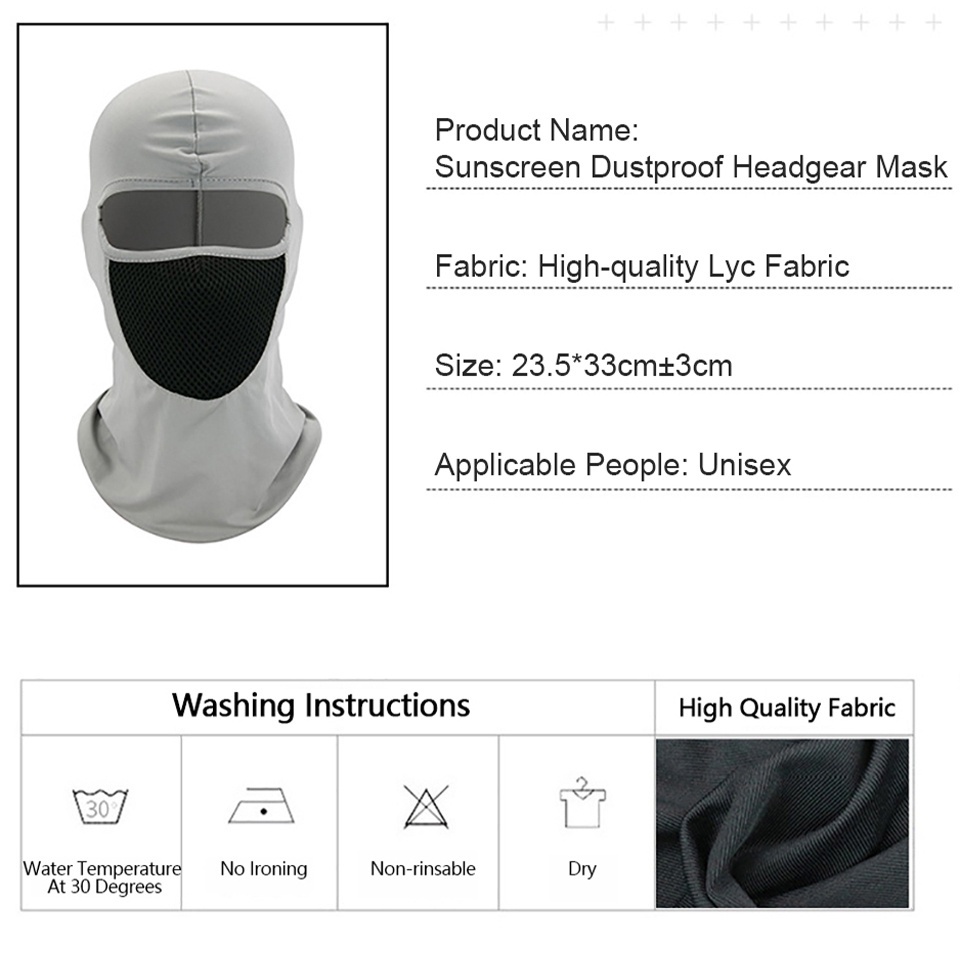 Khẩu Trang Chống Nắng Chống Tia UV Mềm Mại Thoáng Khí Thân Thiện Với Làn Da Dùng Khi Chạy Xe Ngoài Trời