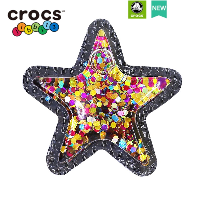 Crocs / jibbitz charms Khóa Cài Hình Ngôi Sao / Sấm Sét Nhiều Màu Sắc Trang Trí Giày Dép DIY