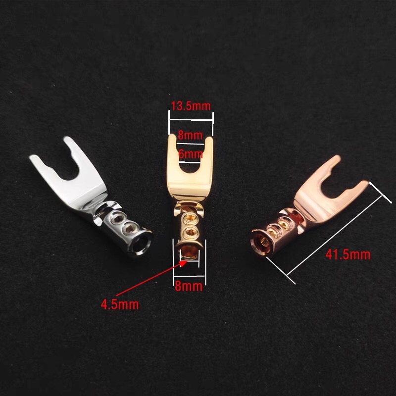 1 Chiếc - Giắc Gài Loa/Amply Càng Cua Chữ Y mạ vàng cao cấp