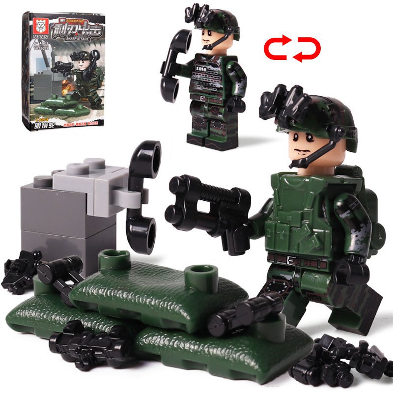 Minifigures - Combo 6 lính quân sự TBS trang bị đầy đủ vũ khí - U.S Army