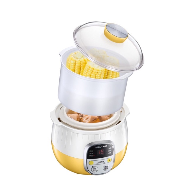 NỒI NẤU CHÁO CÁCH THỦY BEAR 0.8L- CHÍNH HÃNG
