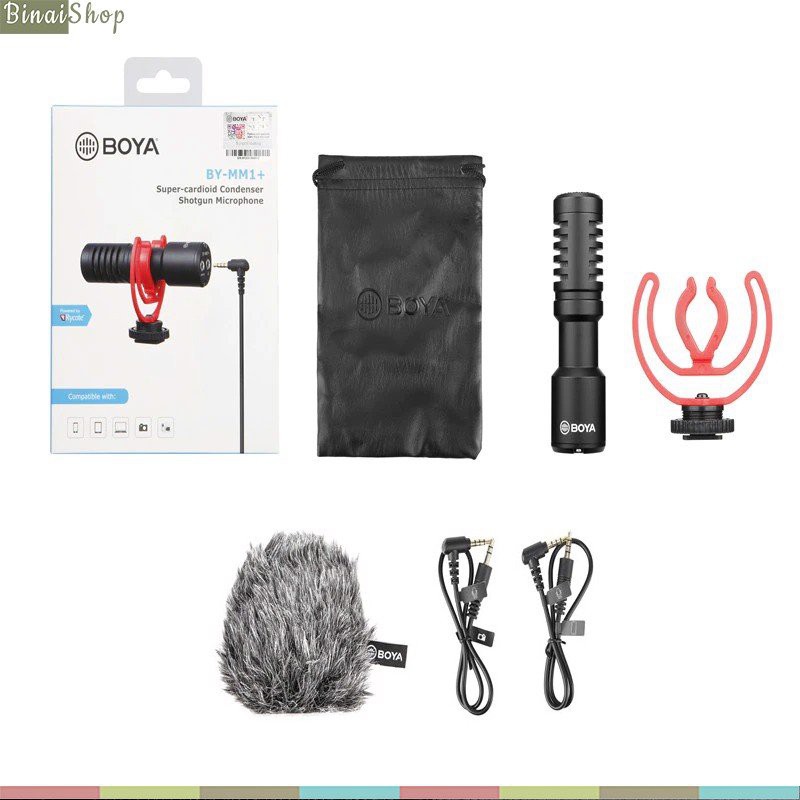 [Mã ELHACE giảm 4% đơn 300K] Boya BY-MM1+ - Micro Định Hướng Thu Âm Cho Điện Thoại, Máy Ảnh, DSLR, Máy Tính