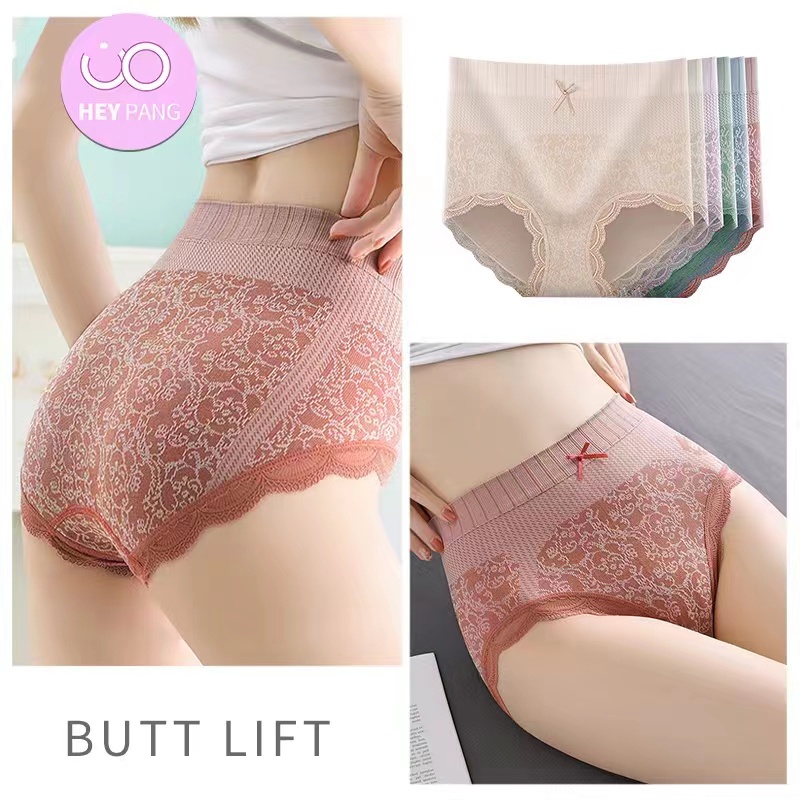 Quần lót tam giác nữ cotton kháng khuẩn cạp cao big size HEYPANG Quần lót nữ phối ren dễ thương VN003