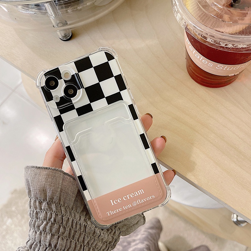 Ốp lưng IPhone TPU trong silicon kẻ caro 6/6s/6plus/6splus/7/7plus/8/8plus/xs/11/12/13/14/pro/max/plus/promax TT21