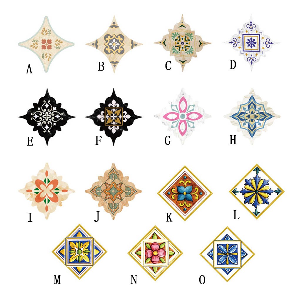 EPOCH decal dán tường Trang Trí Hình Hoa Cổ Điển