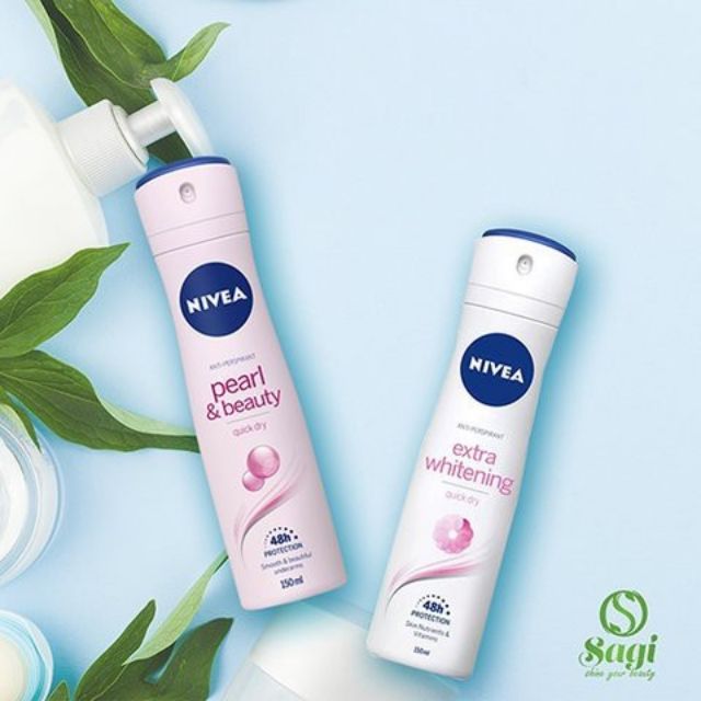 Xịt Khử Mùi Nữ – Nivea Pearl &amp; Beauty 150ml