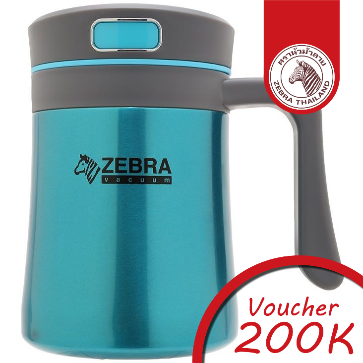 Bình giữ nhiệt ZEBRA Thailand Cao cấp Inox Amethyst có quai 0.4L - Zelect - 112997