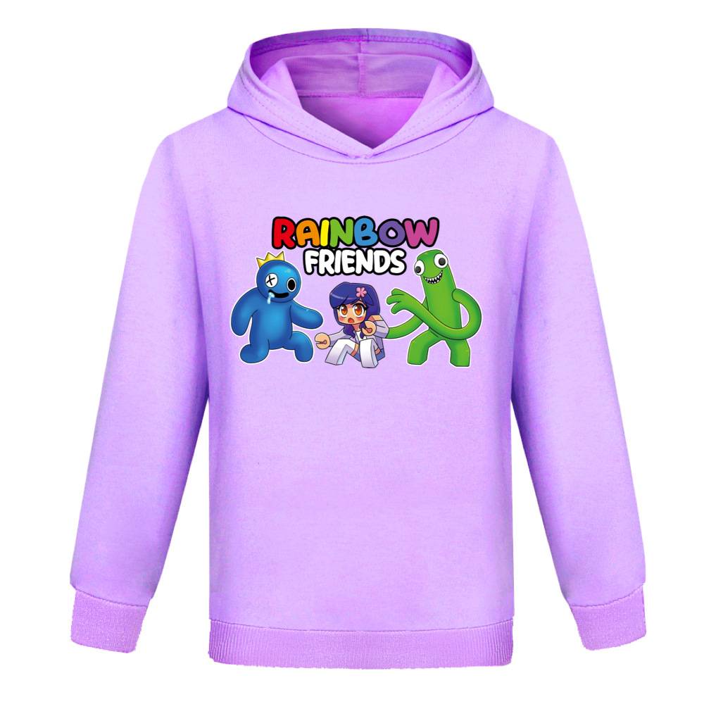 Áo Hoodie Dáng Rộng ST1 Roblox Rainbow Friend Thời Trang Thu Đông Cho Bé
