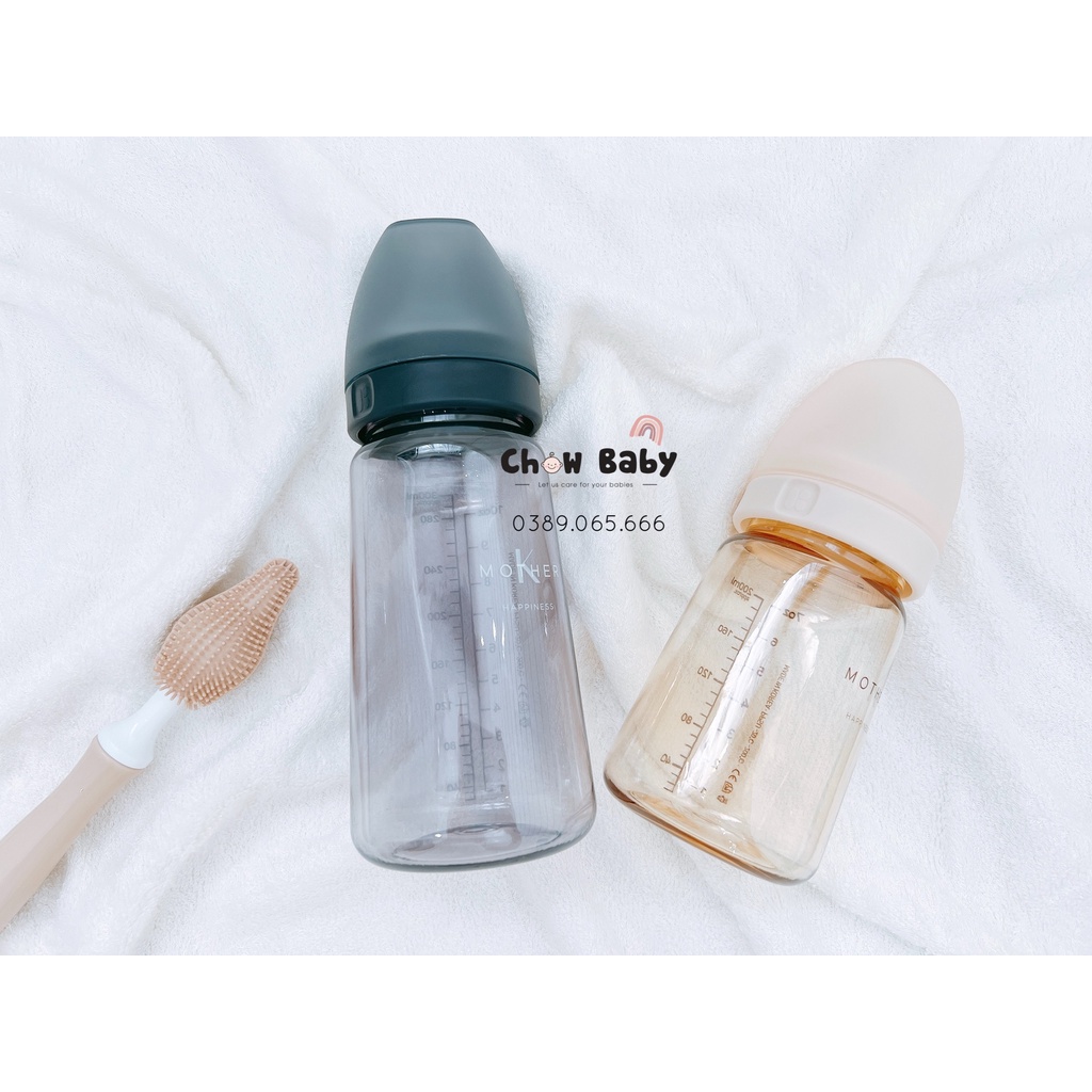 Bình sữa Mother-K Hàn Quốc PPSU cao cấp núm ti Silicone 180ml / 270ml