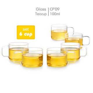 Bộ 6 tách trà thủy tinh 100mL CP09/6