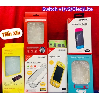 Case ốp Nintendo Switch các đời Oled / V1 V2 / Lite vỏ bọc trong suốt nintendo switch