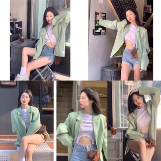 ORDER Áo khoác blazer xanh mint hàng QC loại 1