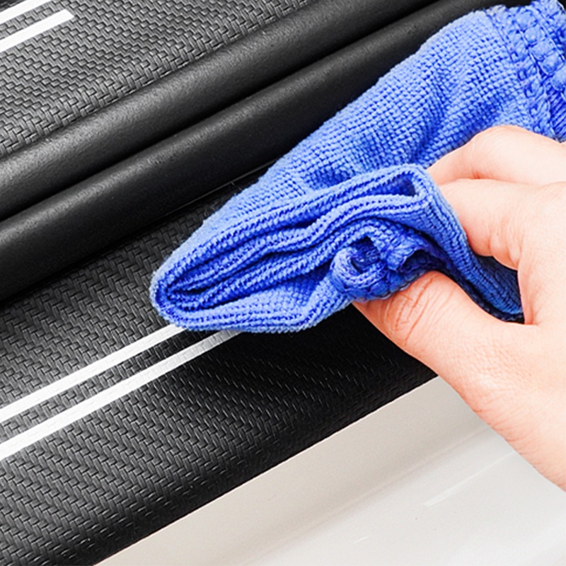 Miếng Dán Bảo Vệ Cửa Xe Hơi Bằng Da Sợi Carbon Cho Kia Morning Picanto Soluto K3 K5 Seltos Sonet Sportage Sorento KX7 Carens Sedona K2700 K3000