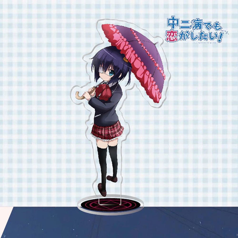 Mô hình nhân vật anime Takanashi Rikka đáng yêu xinh xắn có giá đỡ bằng acrylic